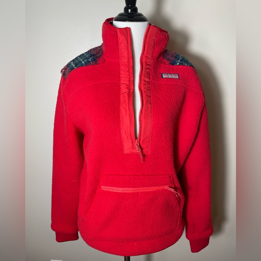 Vineyard Vines Women’s Red Fleece Jacket